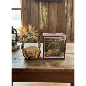 Earthenware Harvest Basket – Ceramic Fall Centerpiece‎ (with Original Box!)